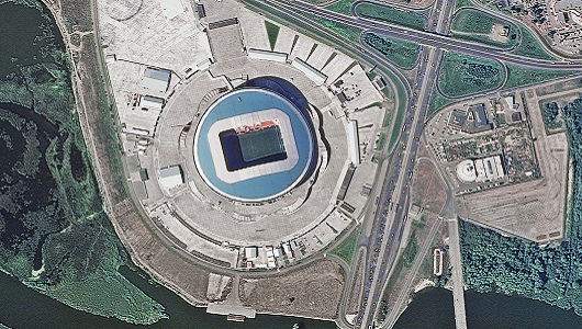 Как выглядят стадионы чемпионата мира из космоса